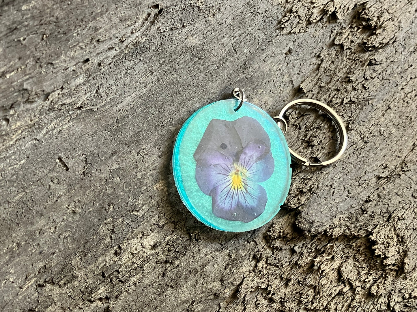 Pansy Keychain