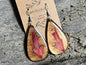 Salvia Wooden Resin Earrings — Real Pressed Sage Flower Drop Earrings on Hand-Charred Wood | Handmade in Floyd, Virginia