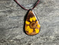 Coreopsis Charred Wood Resin Pendant — Real Pressed Autumn Flower Necklace | Handmade in Floyd, Virginia