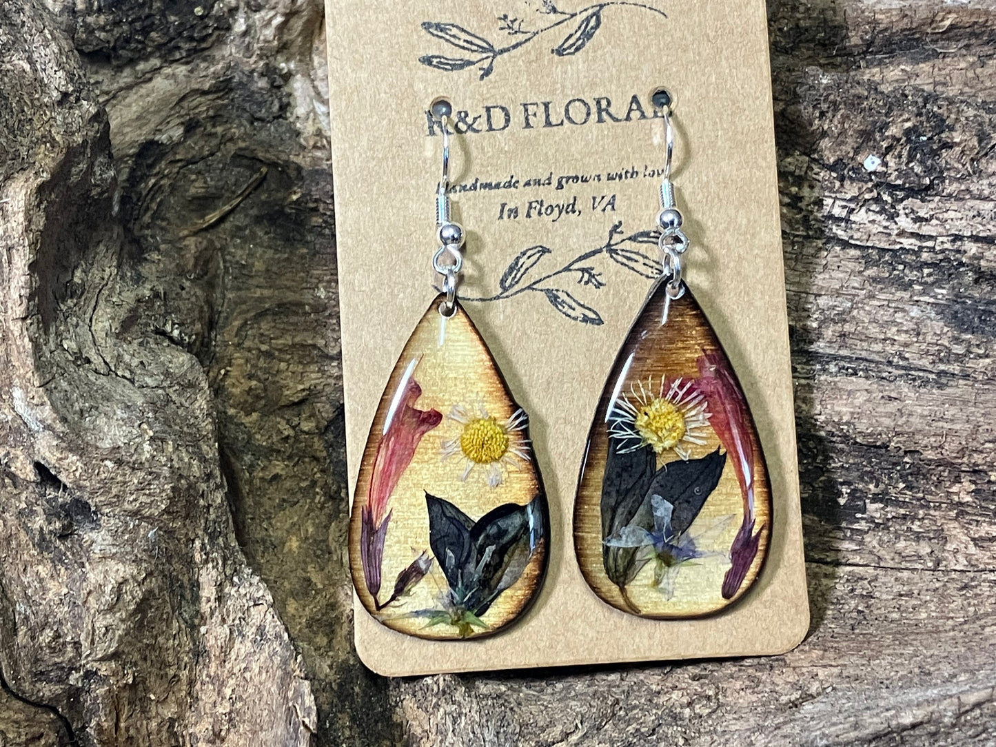 Salvia Wooden Earring