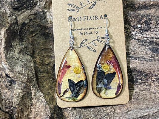Salvia Wooden Earring
