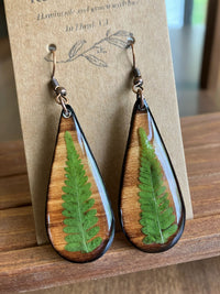 Royal Fern Teardrop Earrings 