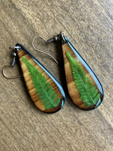 Royal Fern Teardrop Earrings 2