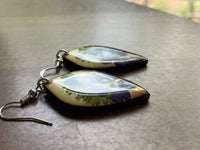 Verbena & Parsley Wooden Shield Earrings 3