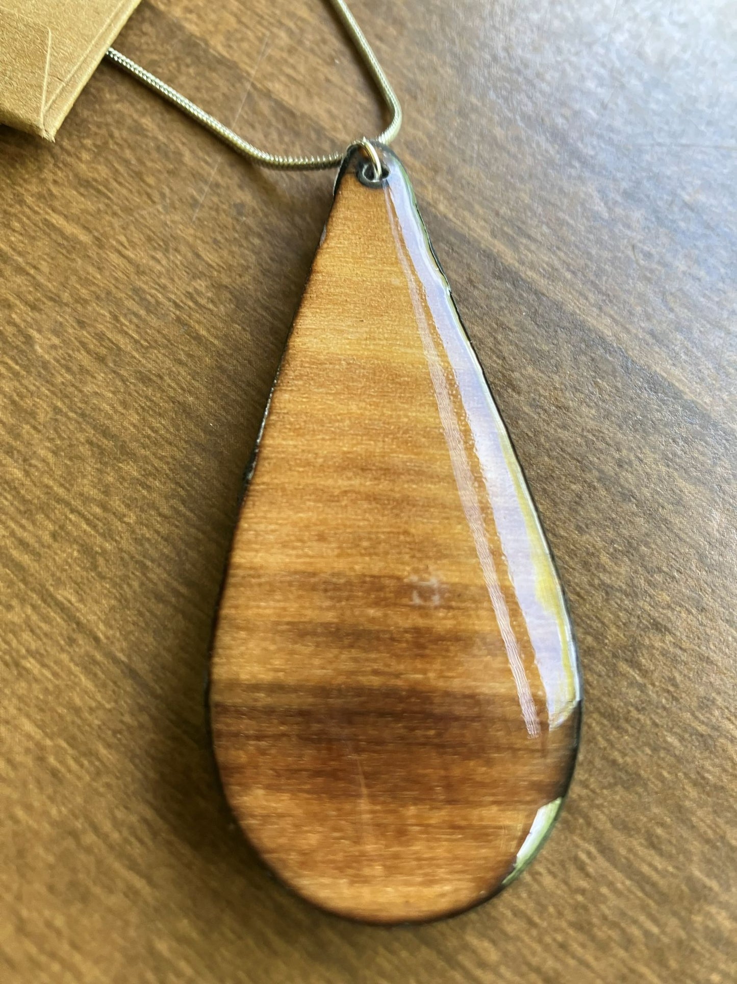 Japanese Painted Fern Teardrop Pendant 4