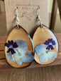 Verbena & Hydrangea Teardrop Earrings