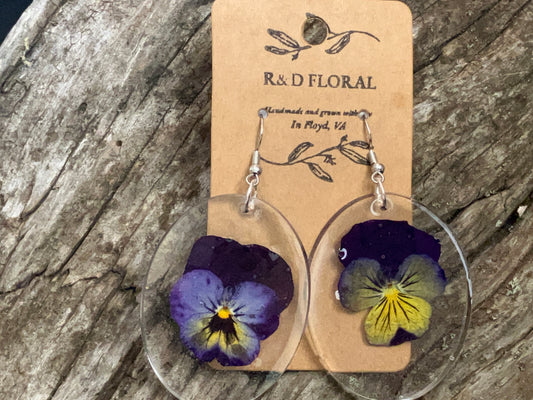 Large Oval Resin pansy
