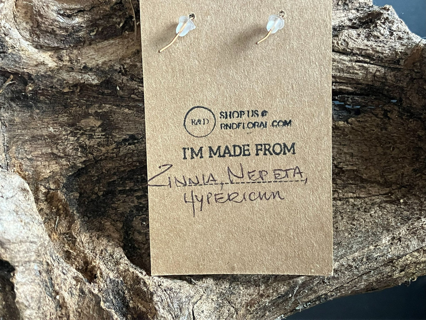 Hypericum Wooden Earring