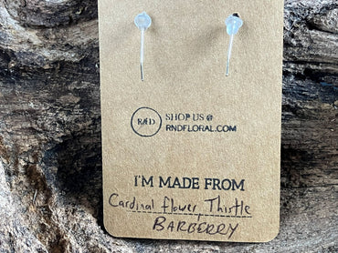 Cardinal Flower Wood Earrings