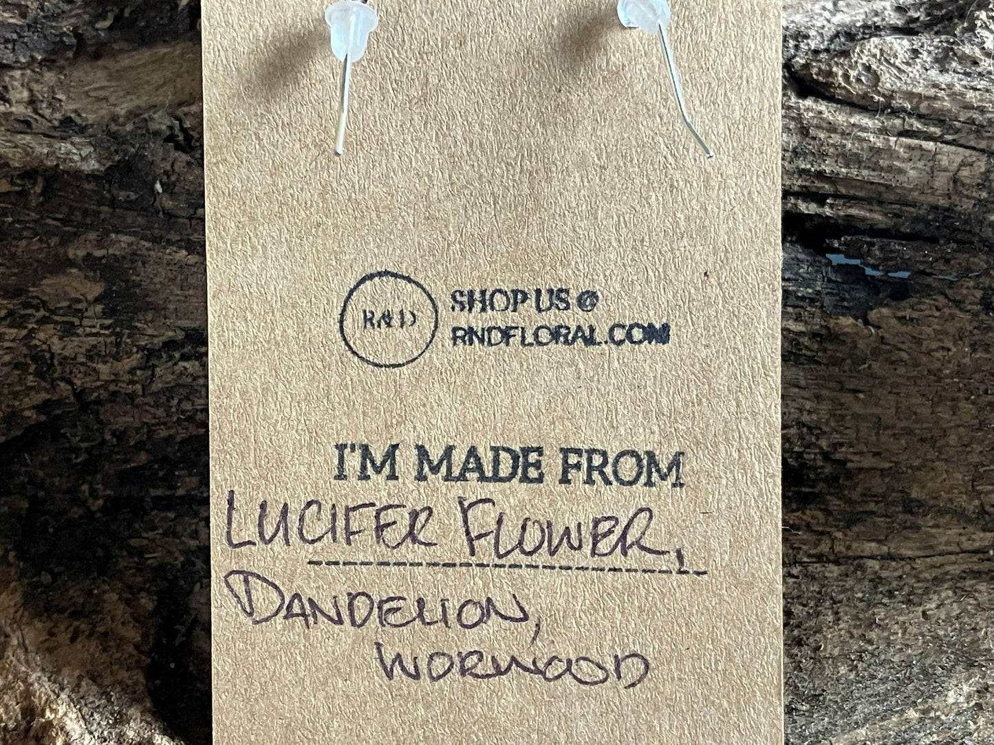 Crocosmia Wooden Earrings