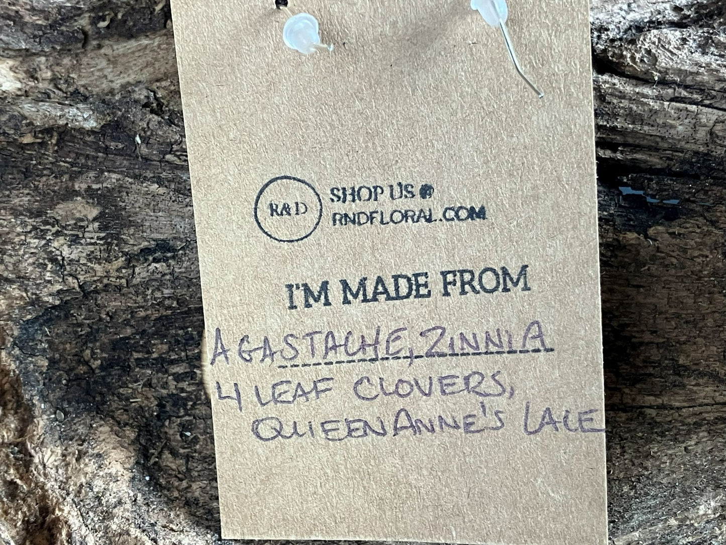 Four-Leaf Clover Wooden Earrings