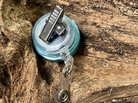 Natural Daisy Badge Reel — Real Pressed Flower Crystal-Clear Resin ID Clip | Handmade in Floyd, Virginia