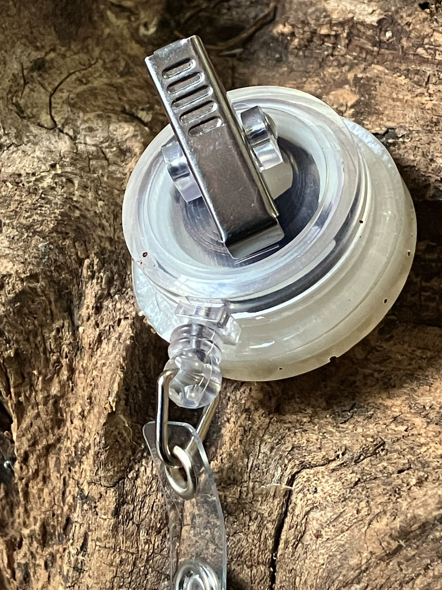 Daisy White Badge Reel