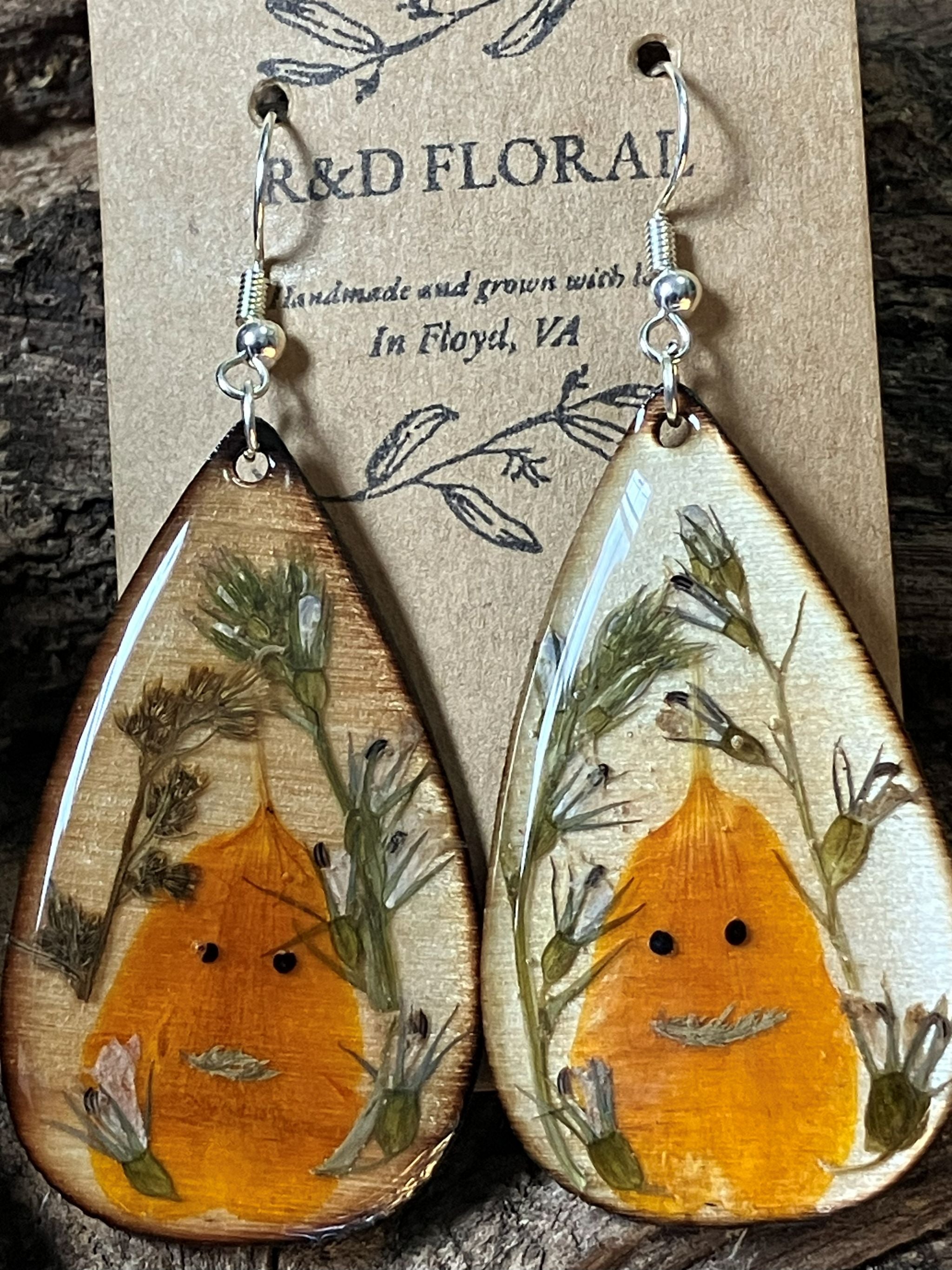 Marigold Pumpkin Earrings