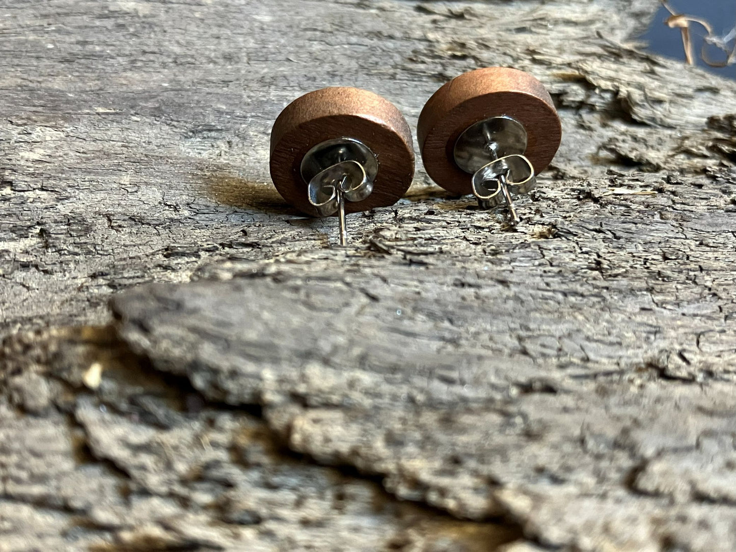Fern Wooden Stud Earring