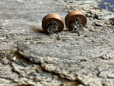 Fern Wooden Stud Earring