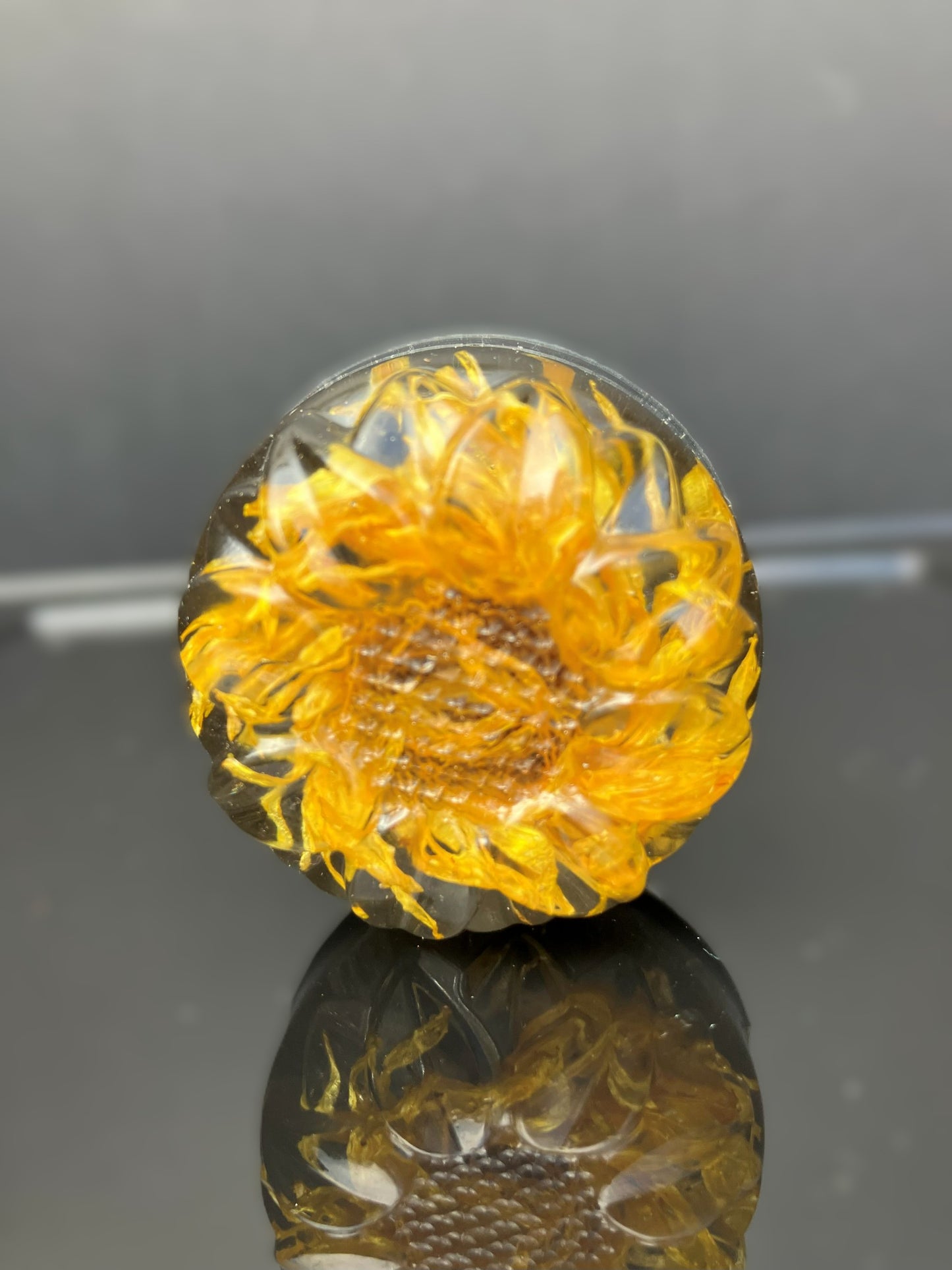 Black Calendula Drawer Knob