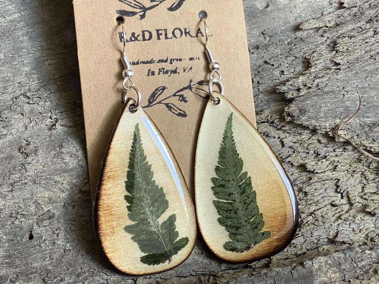 Fern Wooden Earring