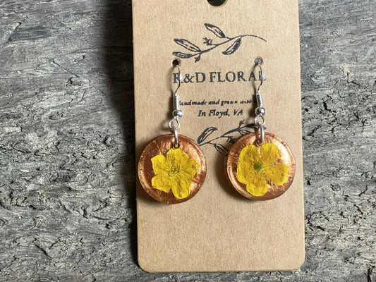 Buttercup flower in resin